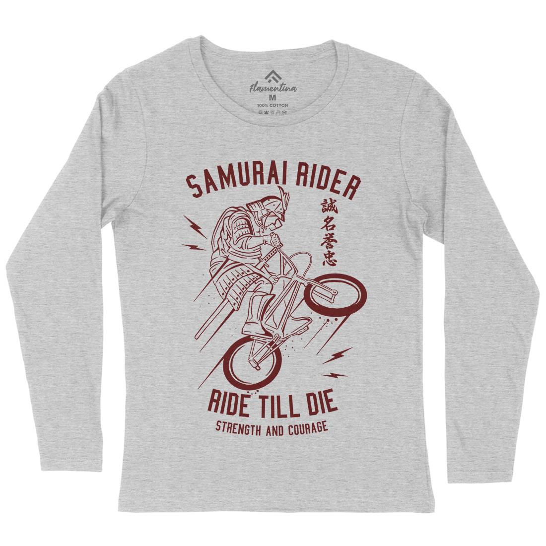 Samurai Rider Womens Long Sleeve T-Shirt Warriors A274