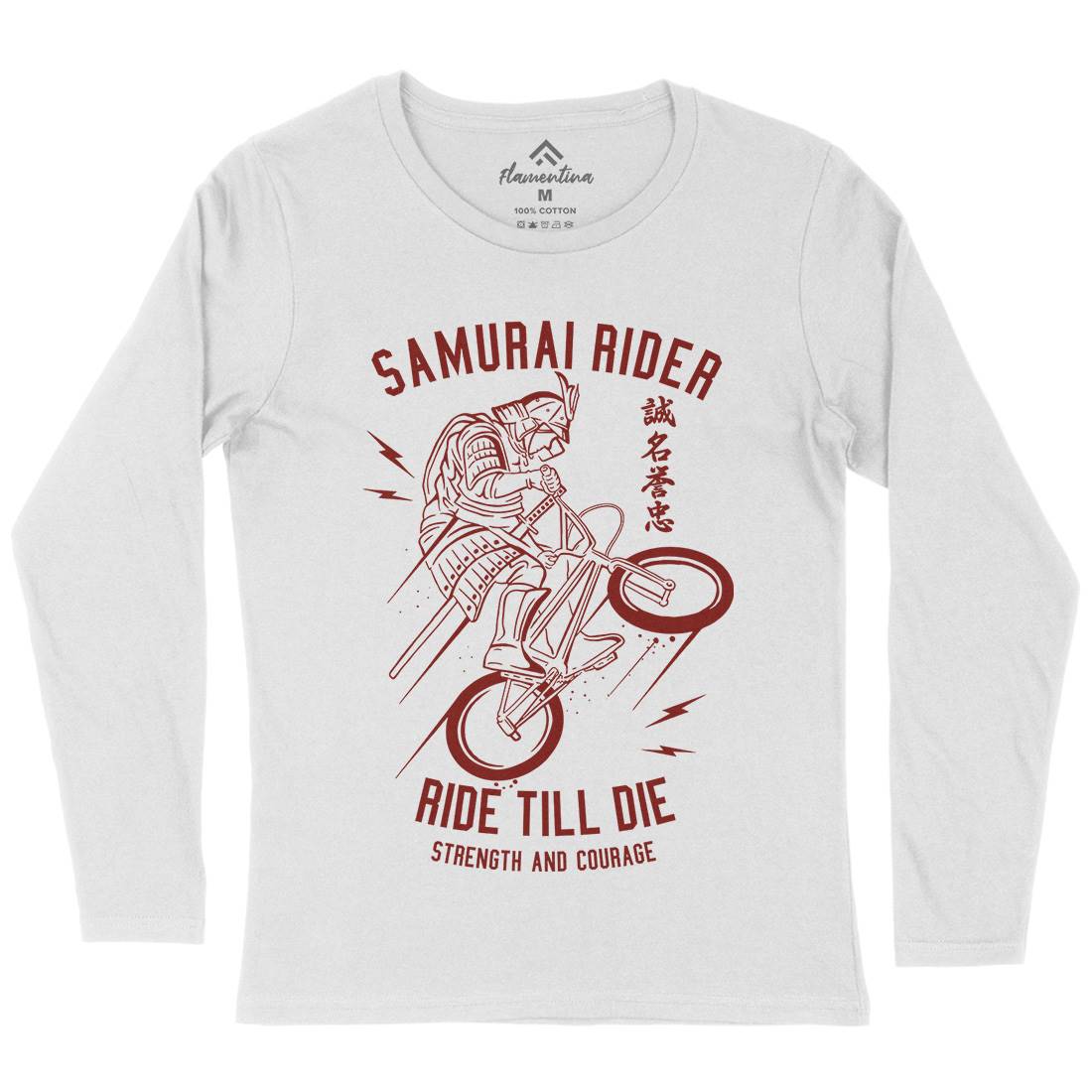 Samurai Rider Womens Long Sleeve T-Shirt Warriors A274