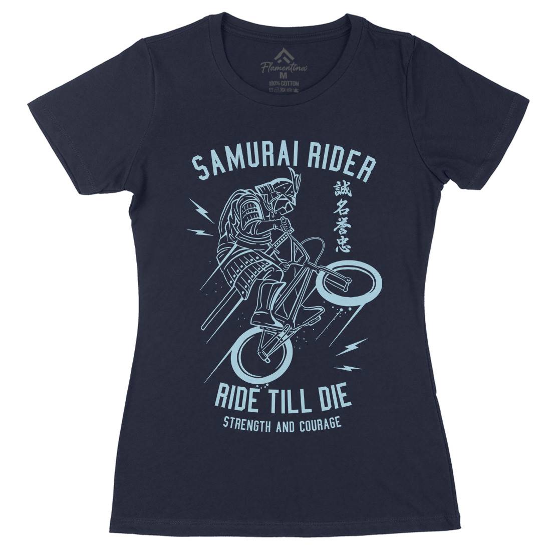 Samurai Rider Womens Organic Crew Neck T-Shirt Warriors A274