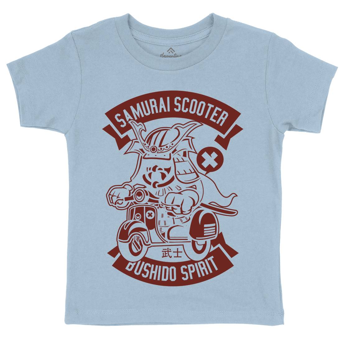 Samurai Scooter Kids Organic Crew Neck T-Shirt Motorcycles A275