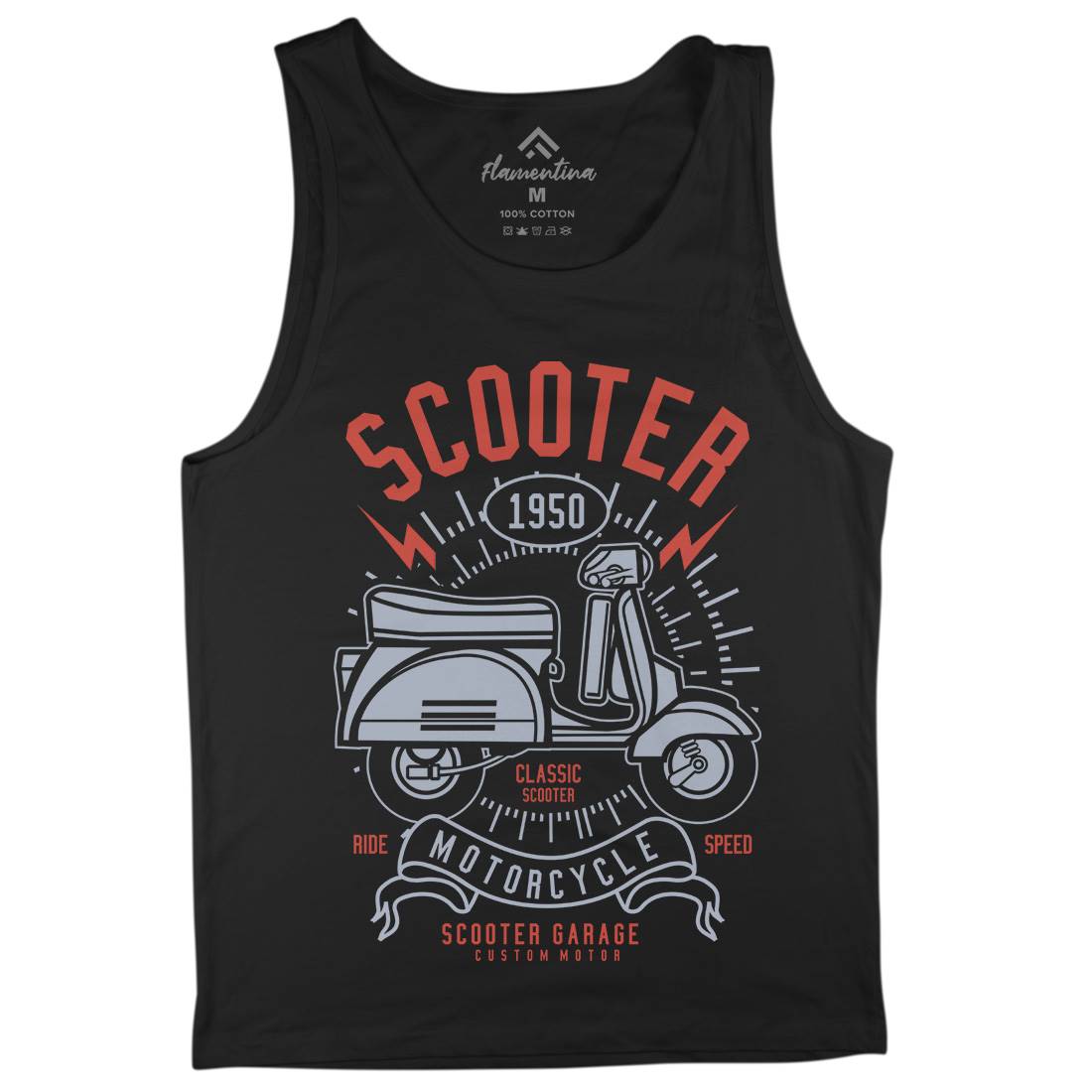 Scooter Mens Tank Top Vest Motorcycles A276