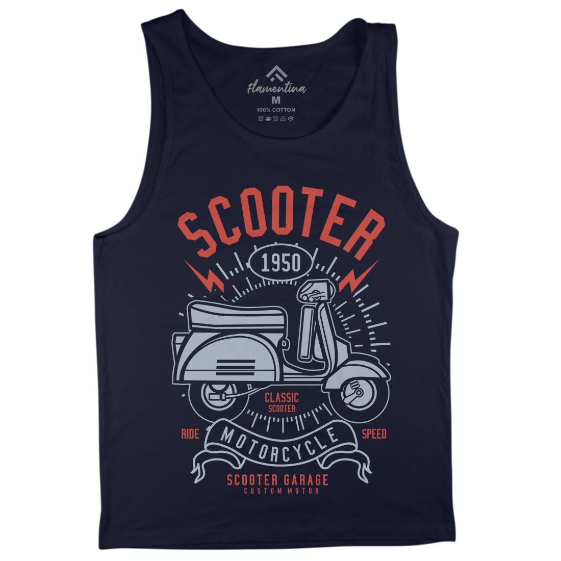 Scooter Mens Tank Top Vest Motorcycles A276