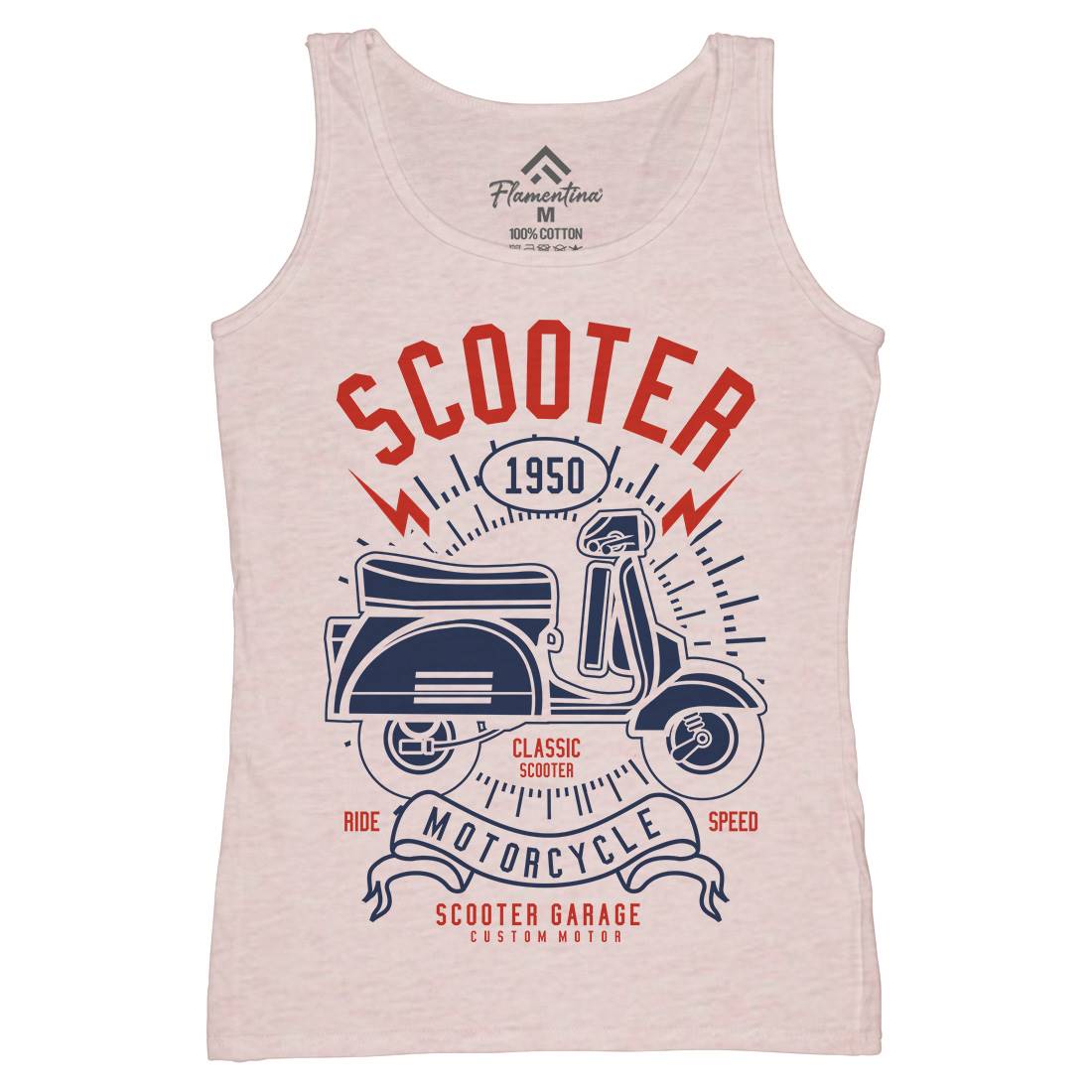 Scooter Womens Organic Tank Top Vest Motorcycles A276