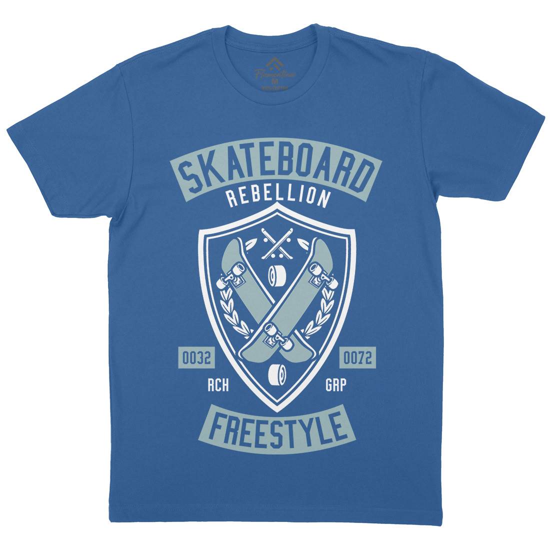 Skateboard Rebellion Mens Organic Crew Neck T-Shirt Skate A277