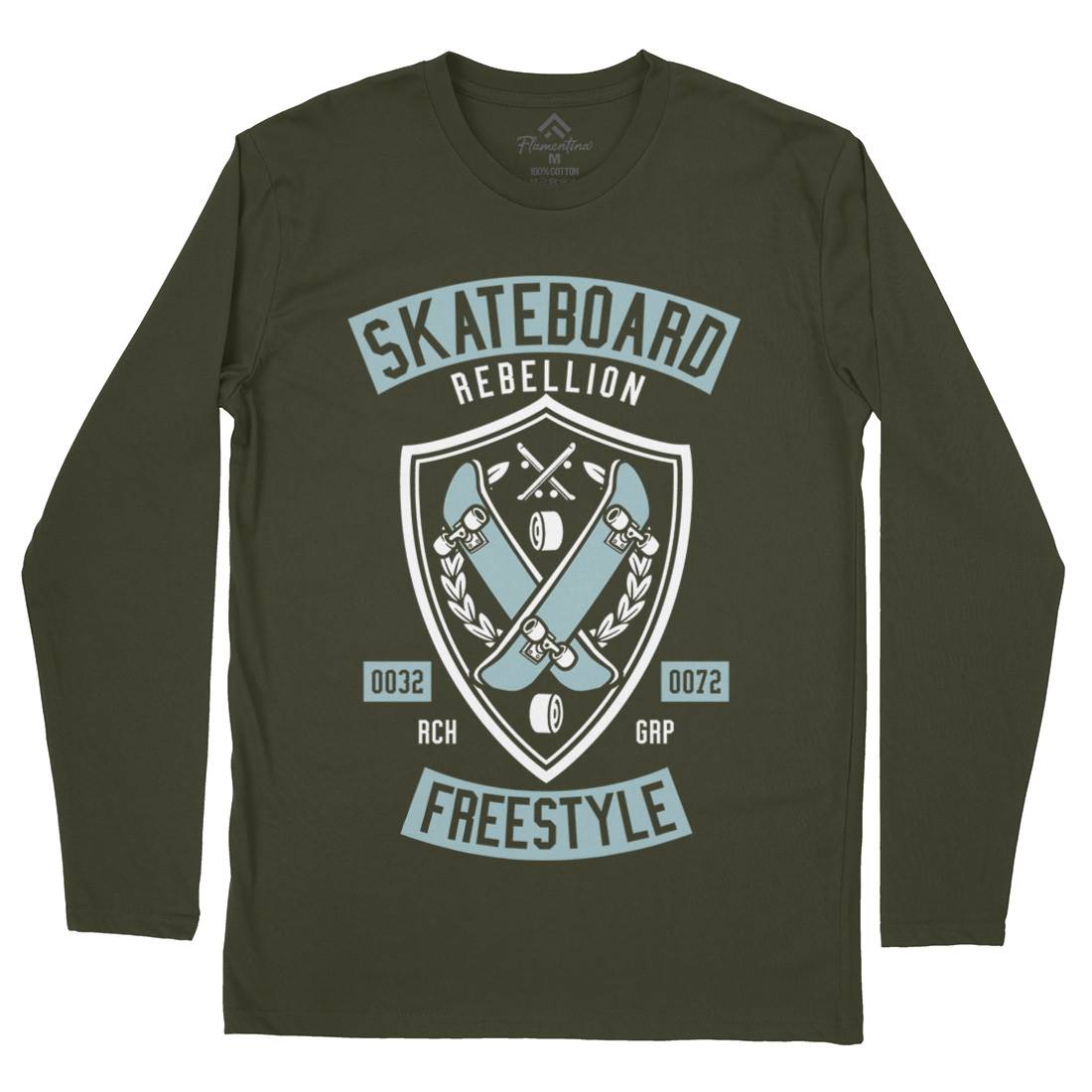 Skateboard Rebellion Mens Long Sleeve T-Shirt Skate A277