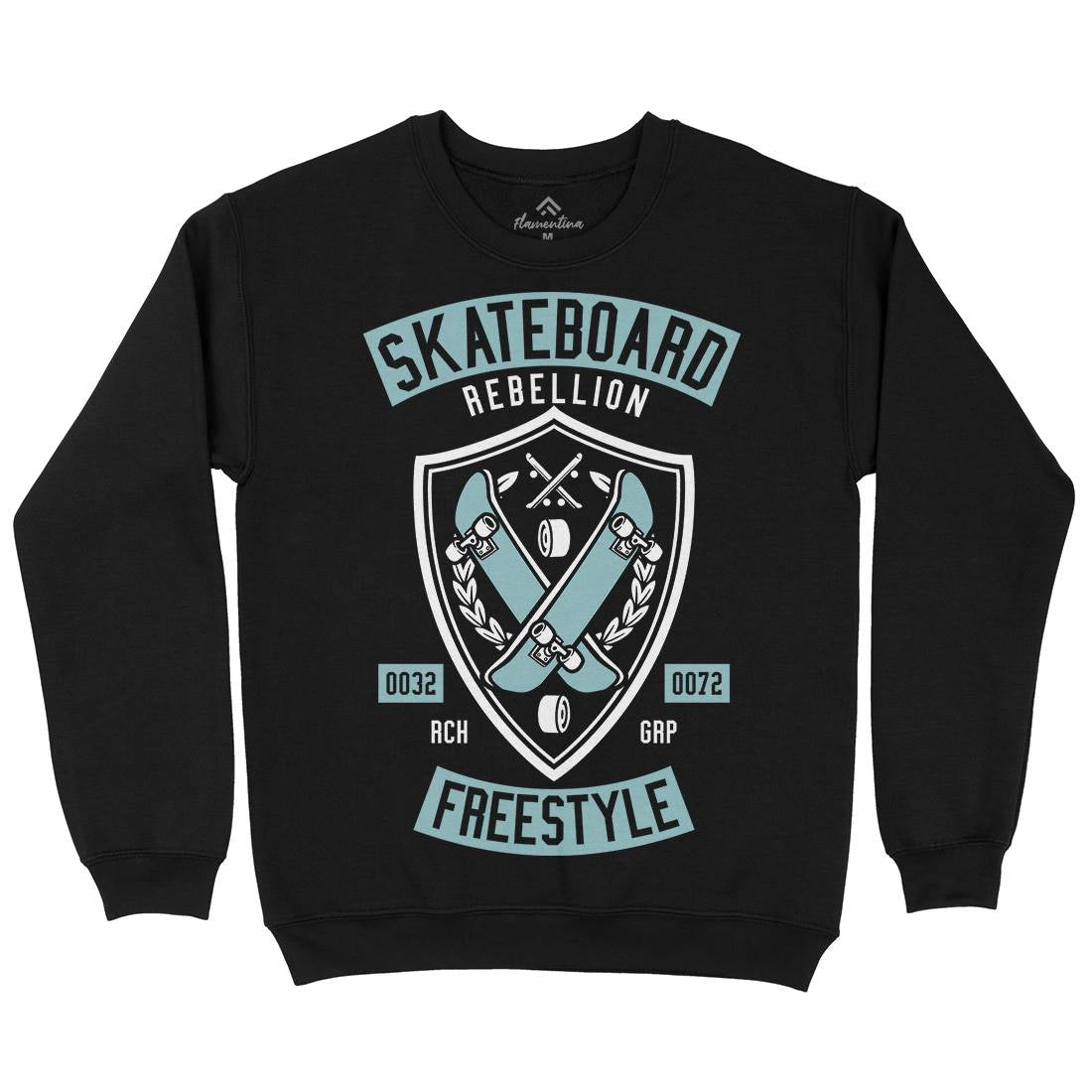 Skateboard Rebellion Mens Crew Neck Sweatshirt Skate A277