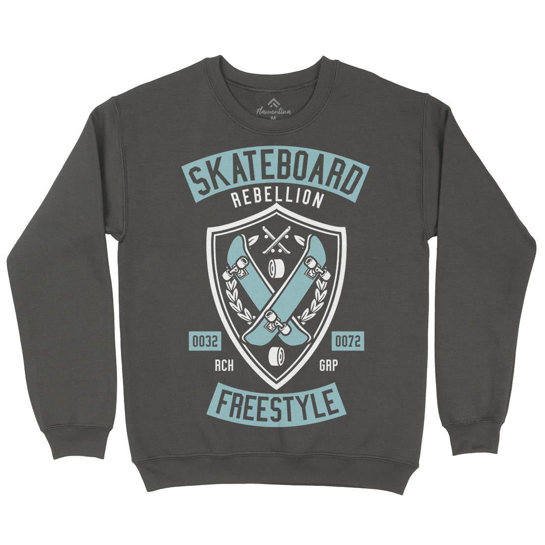 Skateboard Rebellion Mens Crew Neck Sweatshirt Skate A277
