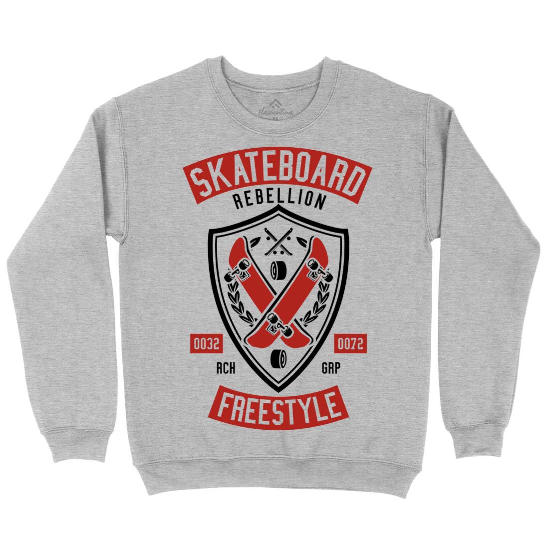 Skateboard Rebellion Kids Crew Neck Sweatshirt Skate A277