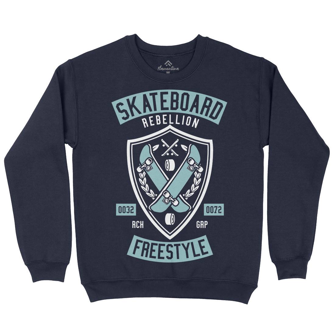 Skateboard Rebellion Kids Crew Neck Sweatshirt Skate A277