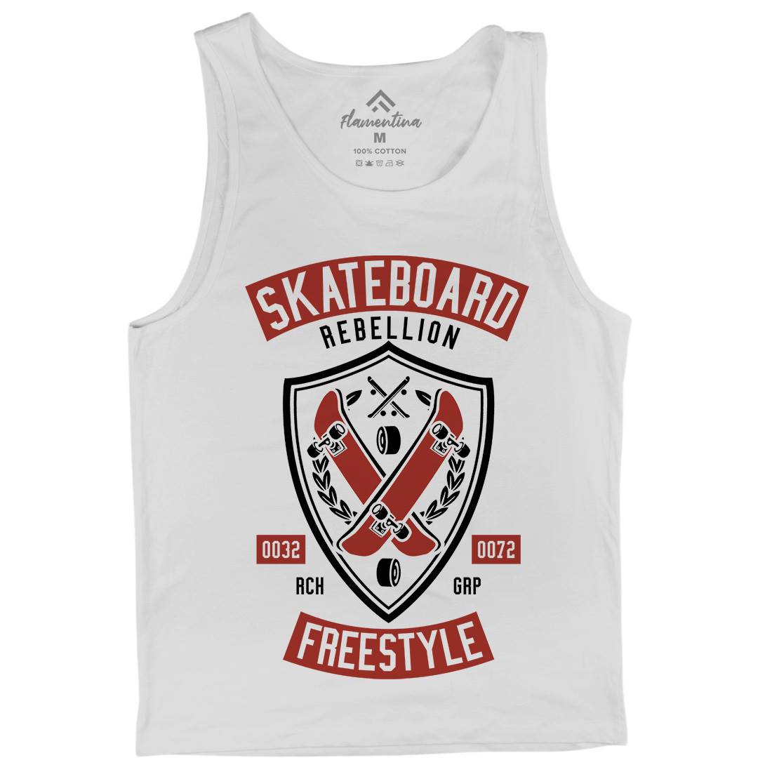 Skateboard Rebellion Mens Tank Top Vest Skate A277