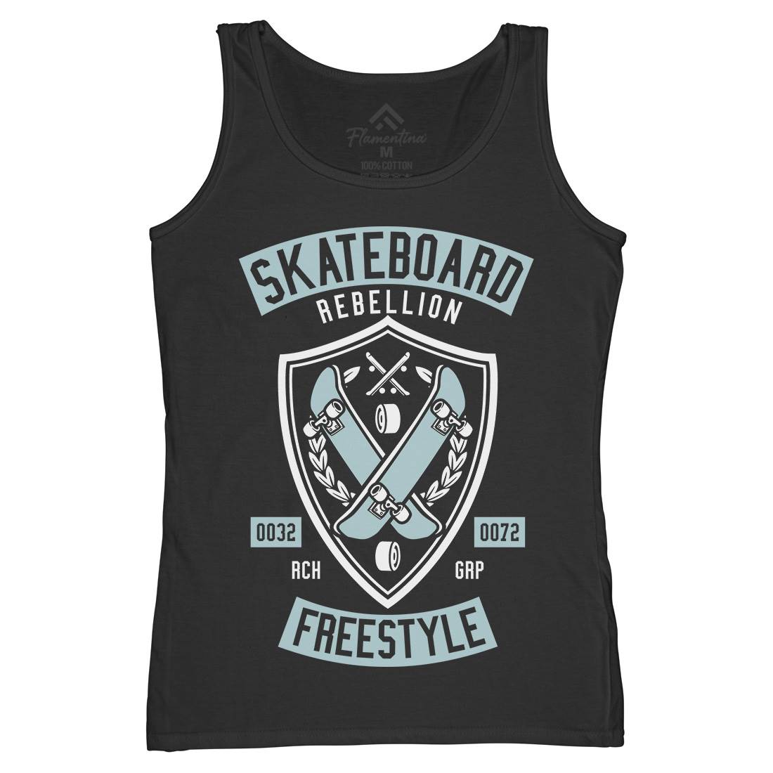 Skateboard Rebellion Womens Organic Tank Top Vest Skate A277