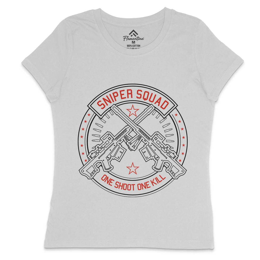 Sniper Squad Womens Crew Neck T-Shirt Army A279