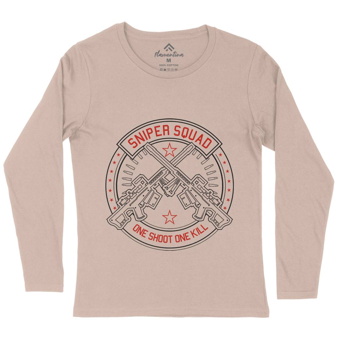 Sniper Squad Womens Long Sleeve T-Shirt Army A279
