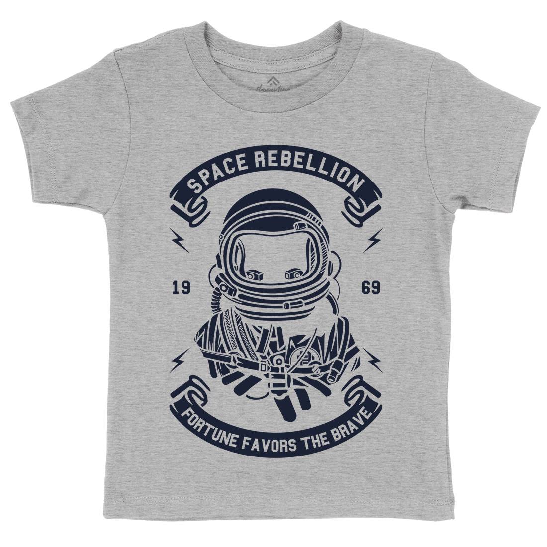 Rebellion Kids Organic Crew Neck T-Shirt Space A280