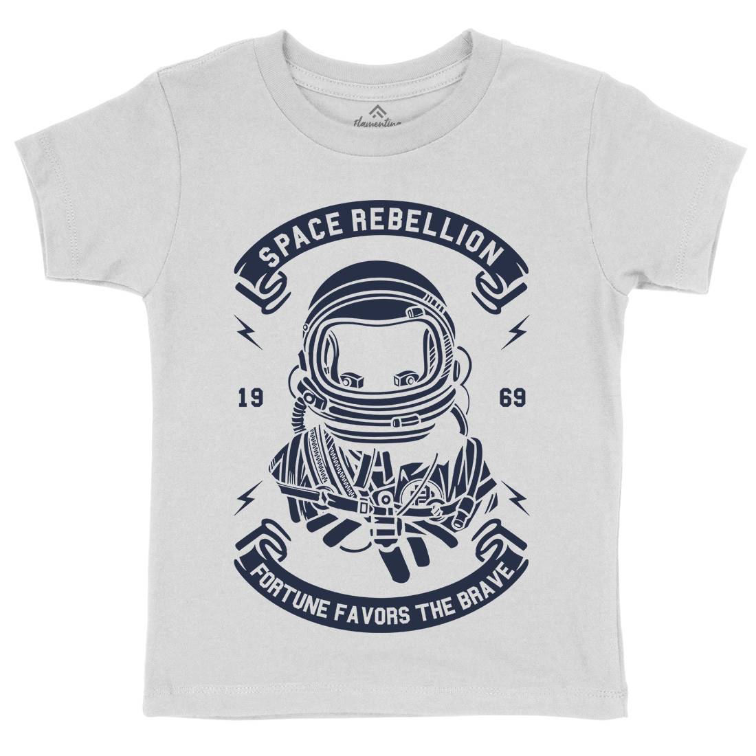 Rebellion Kids Organic Crew Neck T-Shirt Space A280