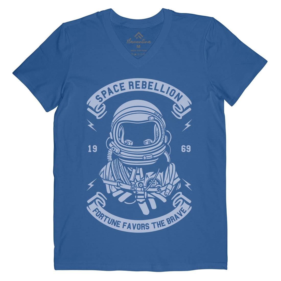 Rebellion Mens V-Neck T-Shirt Space A280
