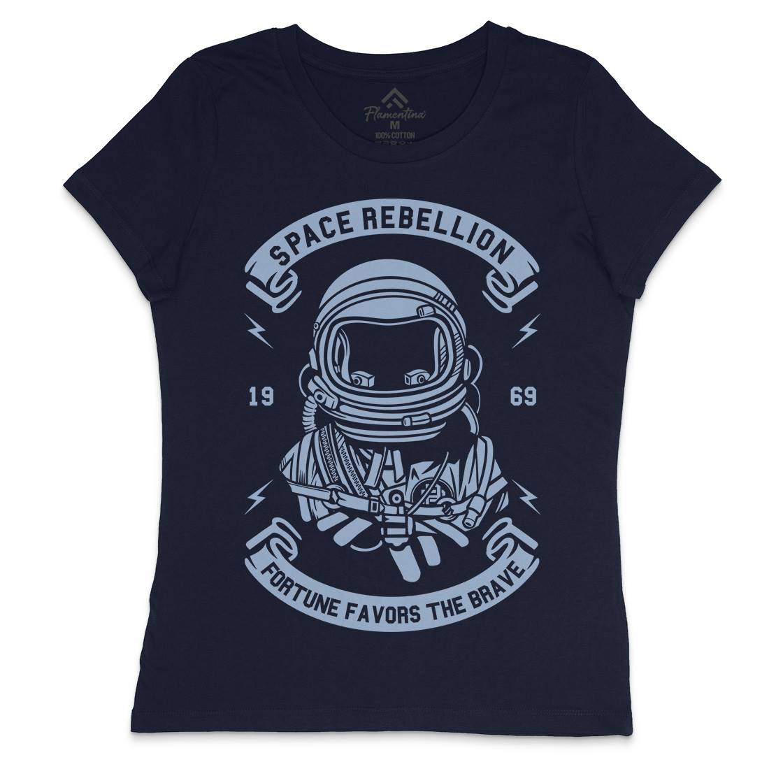Rebellion Womens Crew Neck T-Shirt Space A280