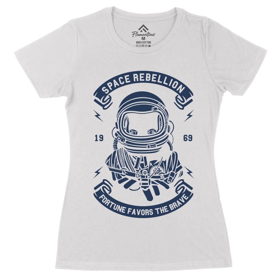 Rebellion Womens Organic Crew Neck T-Shirt Space A280