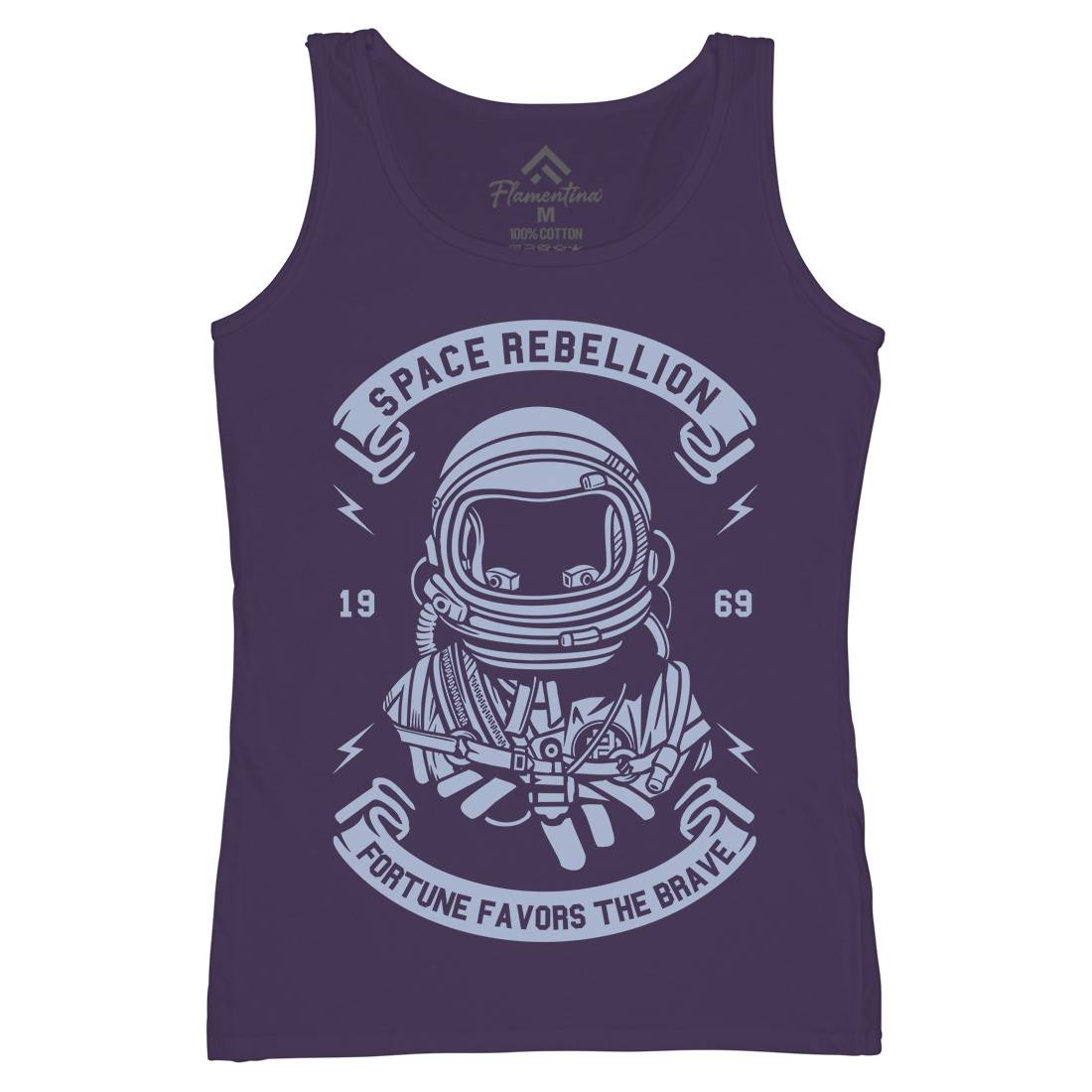 Rebellion Womens Organic Tank Top Vest Space A280