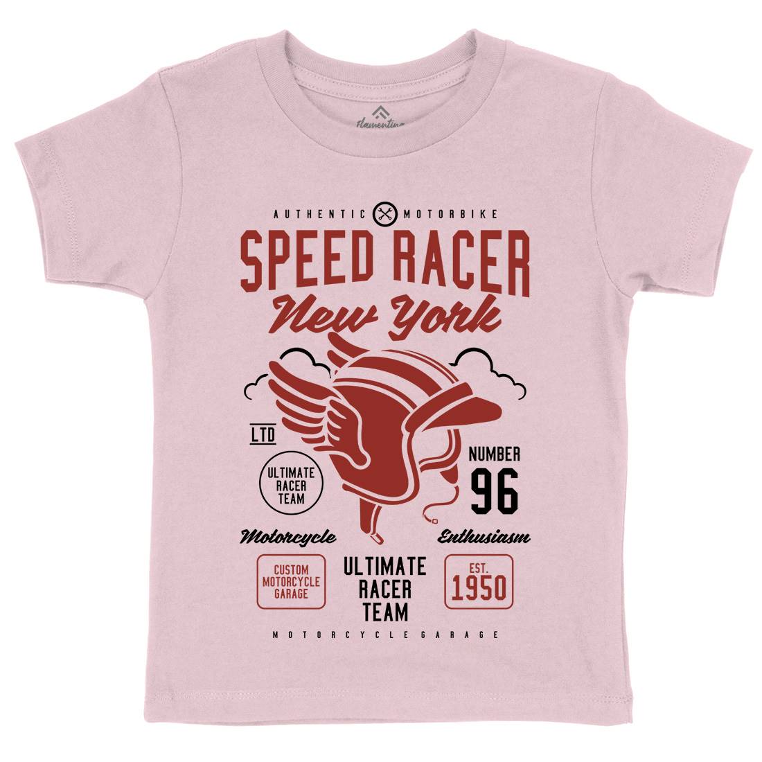 Speed Racer Kids Organic Crew Neck T-Shirt Motorcycles A281