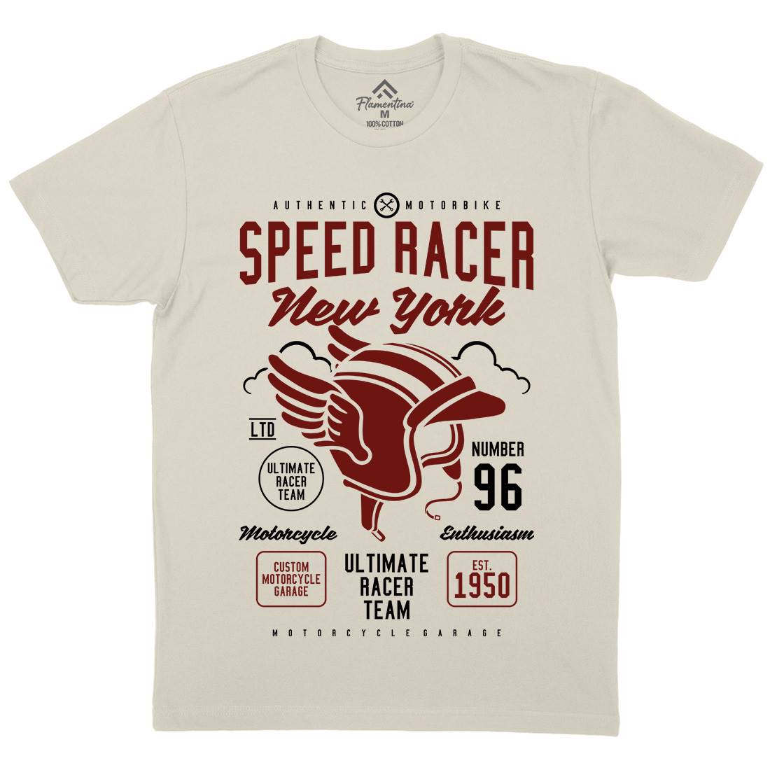 Speed Racer Mens Organic Crew Neck T-Shirt Motorcycles A281