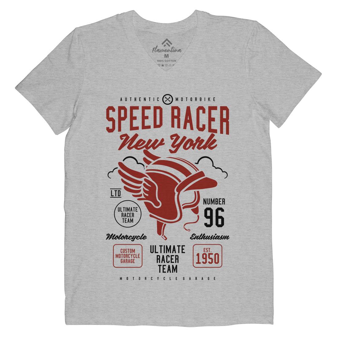 Speed Racer Mens V-Neck T-Shirt Motorcycles A281