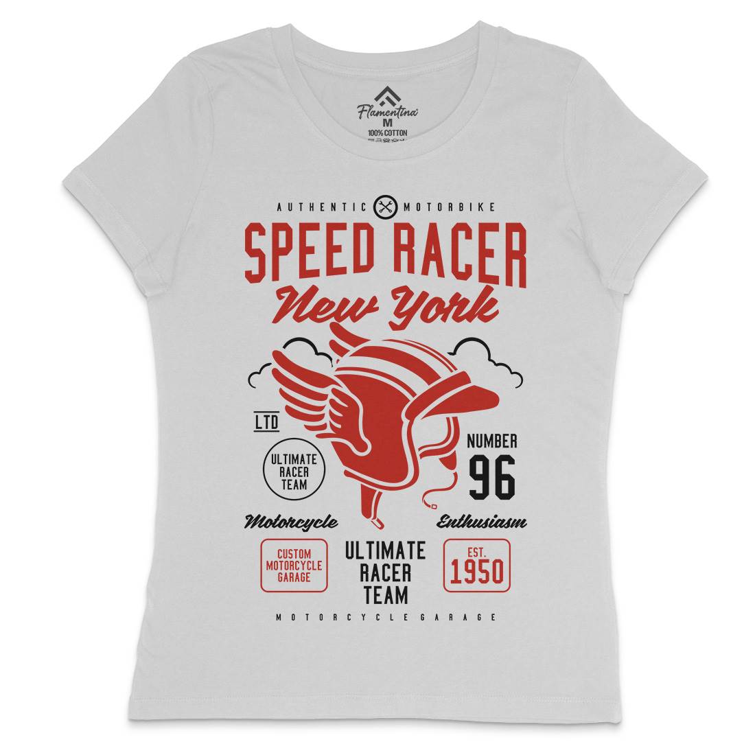 Speed Racer Womens Crew Neck T-Shirt Motorcycles A281