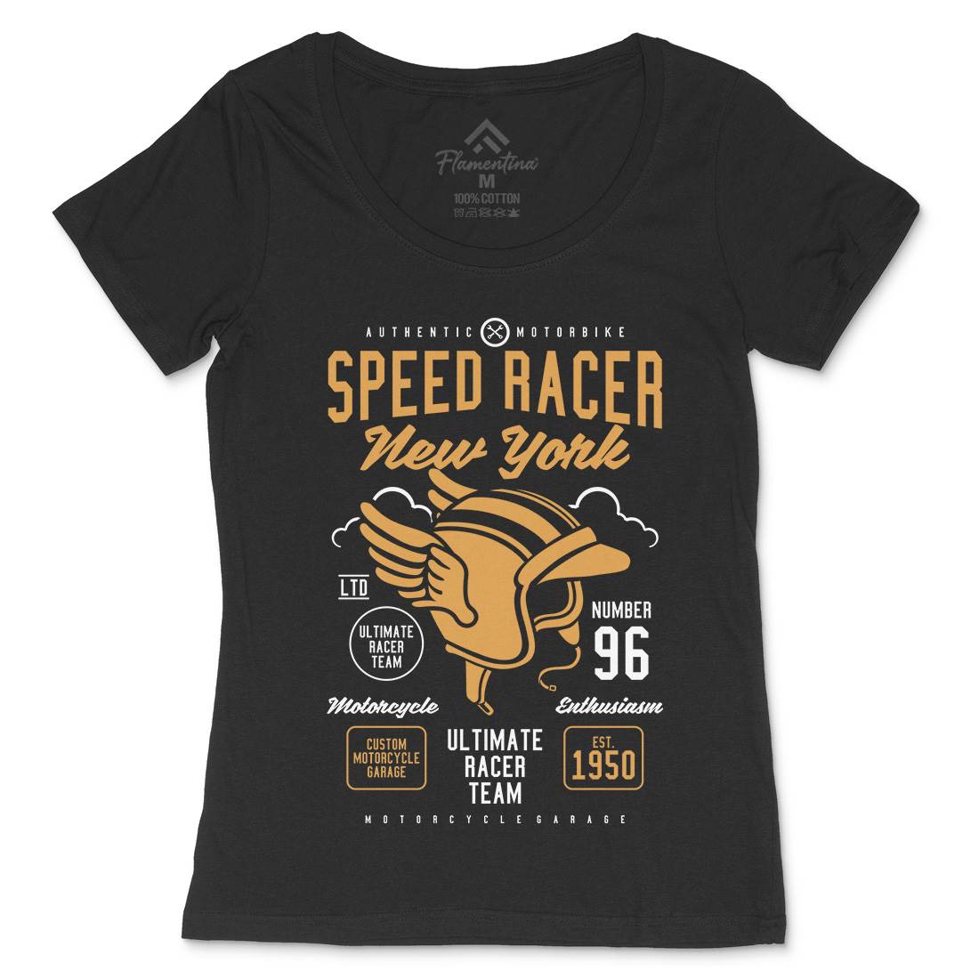 Speed Racer Womens Scoop Neck T-Shirt Motorcycles A281