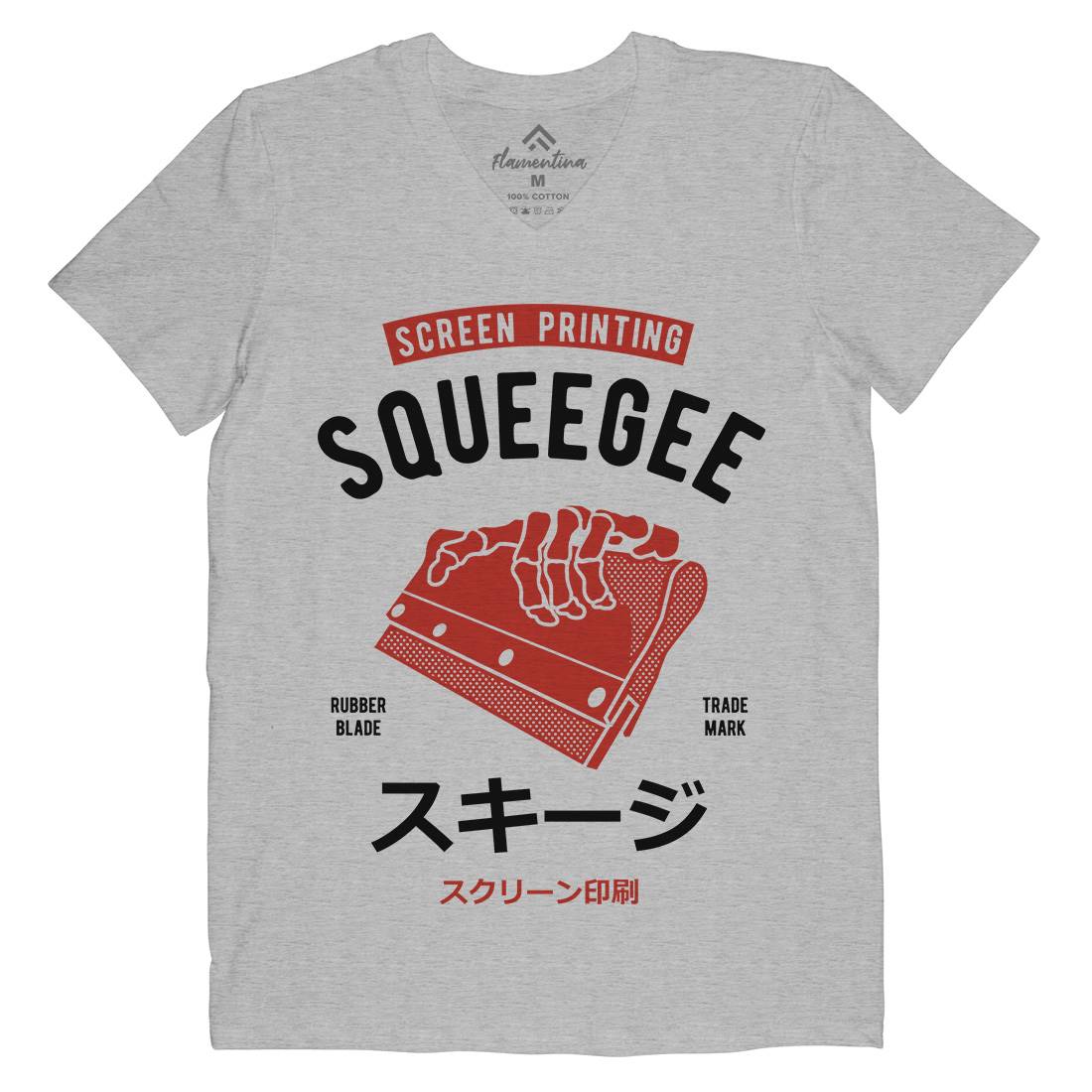 Squeegee Social Club Mens Organic V-Neck T-Shirt Work A282