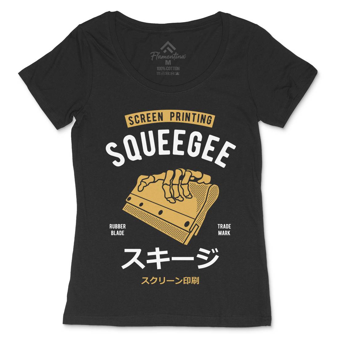 Squeegee Social Club Womens Scoop Neck T-Shirt Work A282