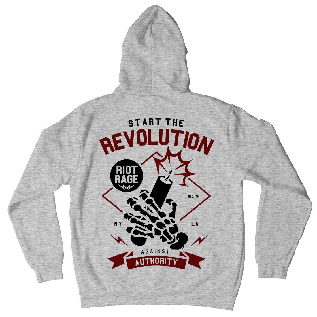 Start The Revolution Mens Hoodie With Pocket Peace A283