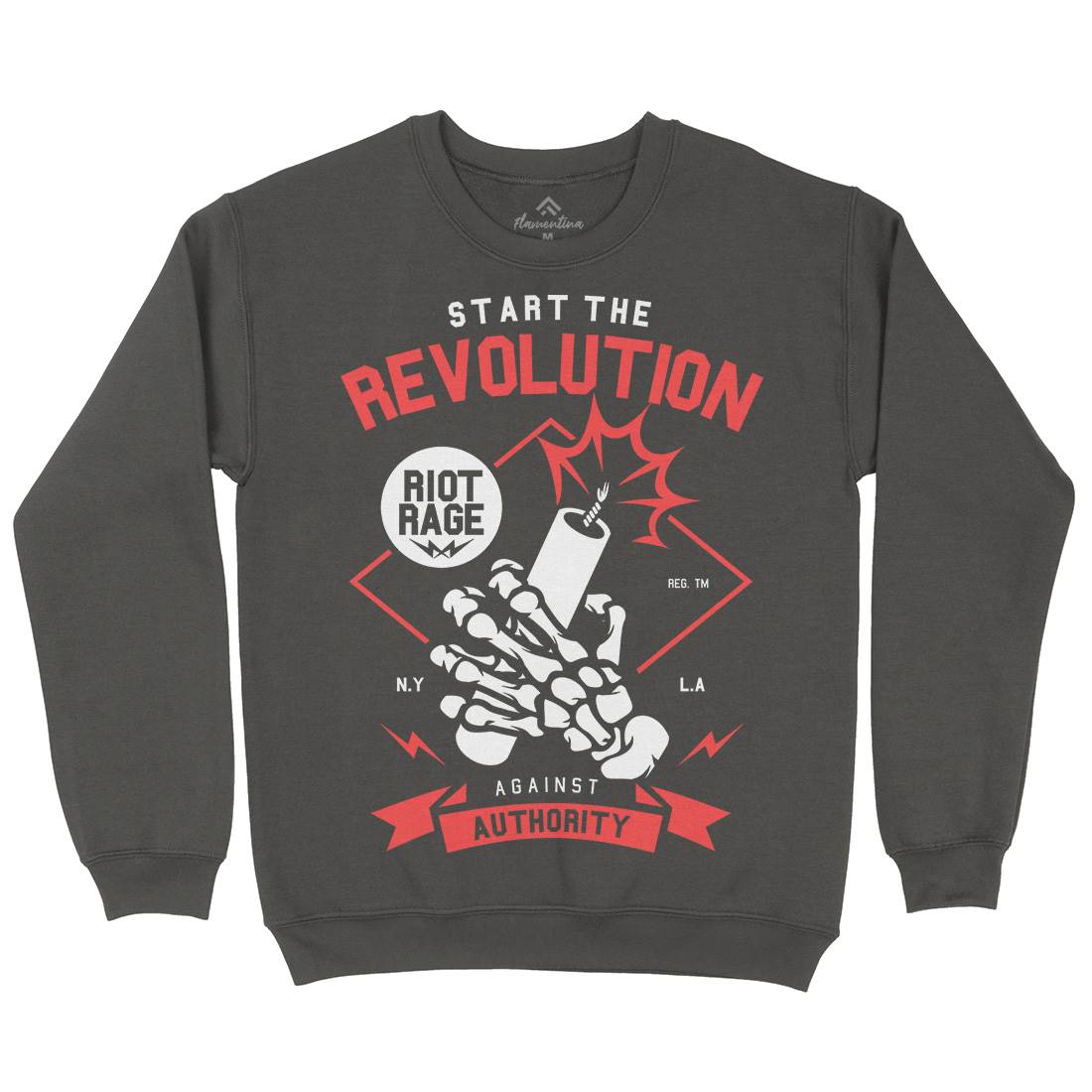 Start The Revolution Mens Crew Neck Sweatshirt Peace A283