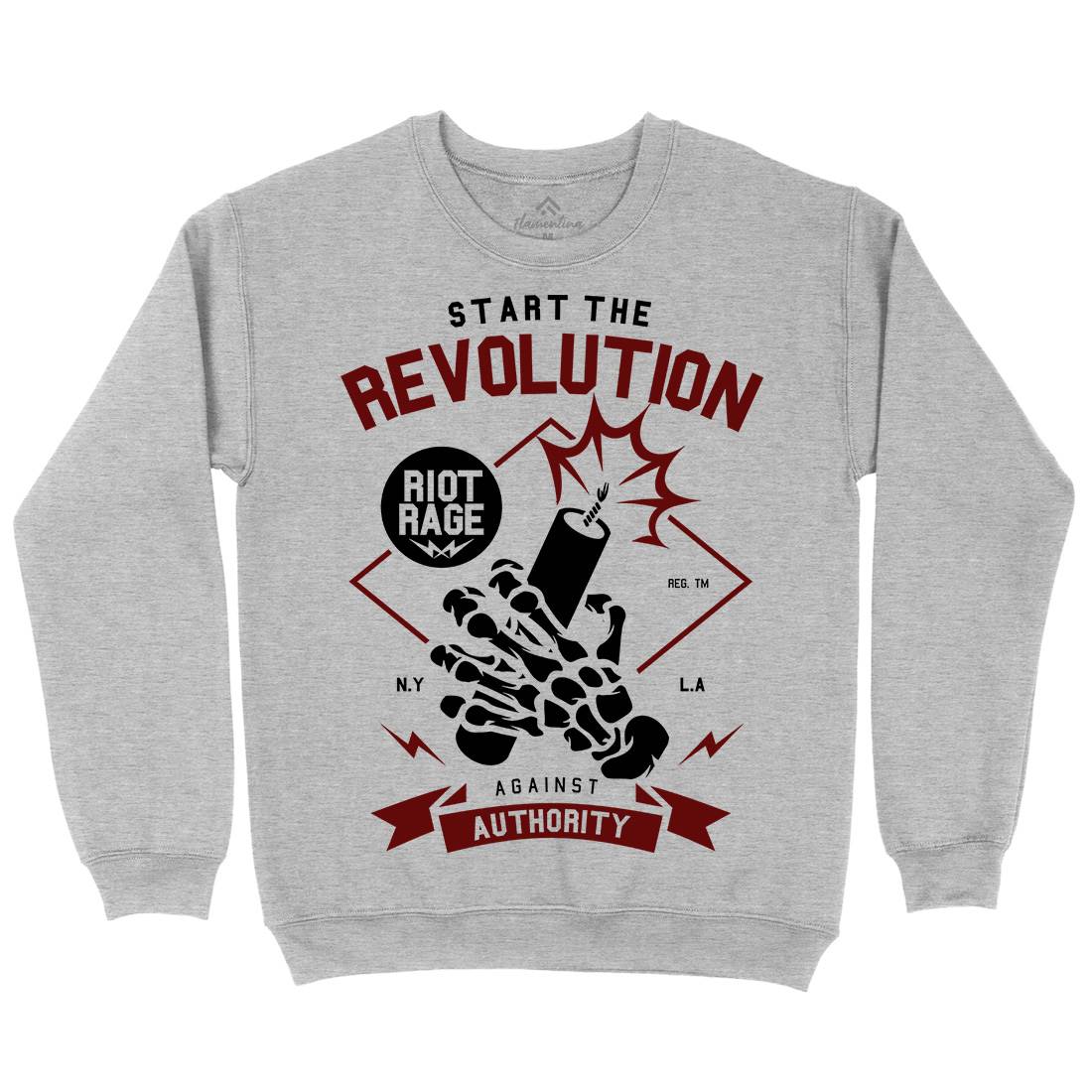 Start The Revolution Kids Crew Neck Sweatshirt Peace A283