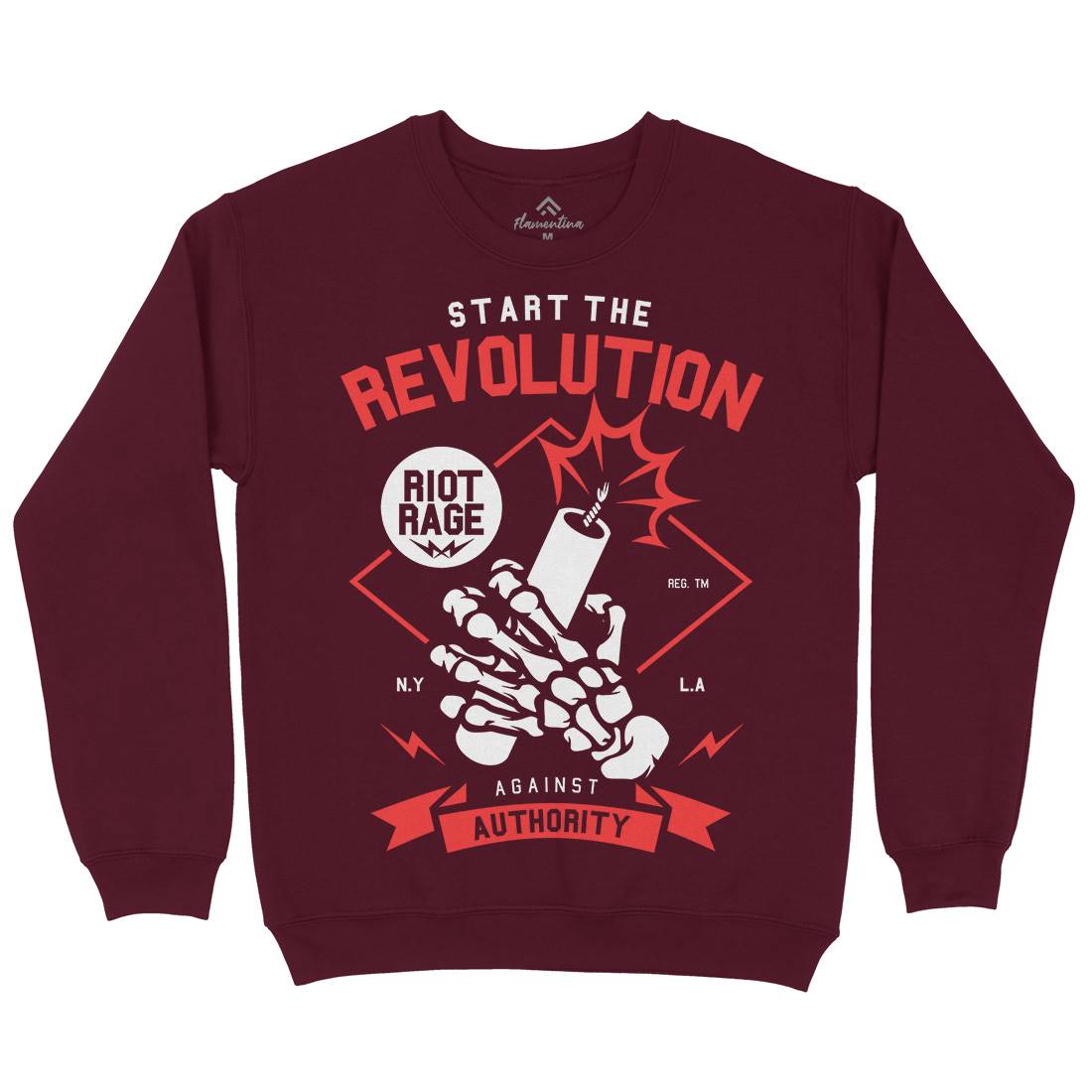 Start The Revolution Mens Crew Neck Sweatshirt Peace A283