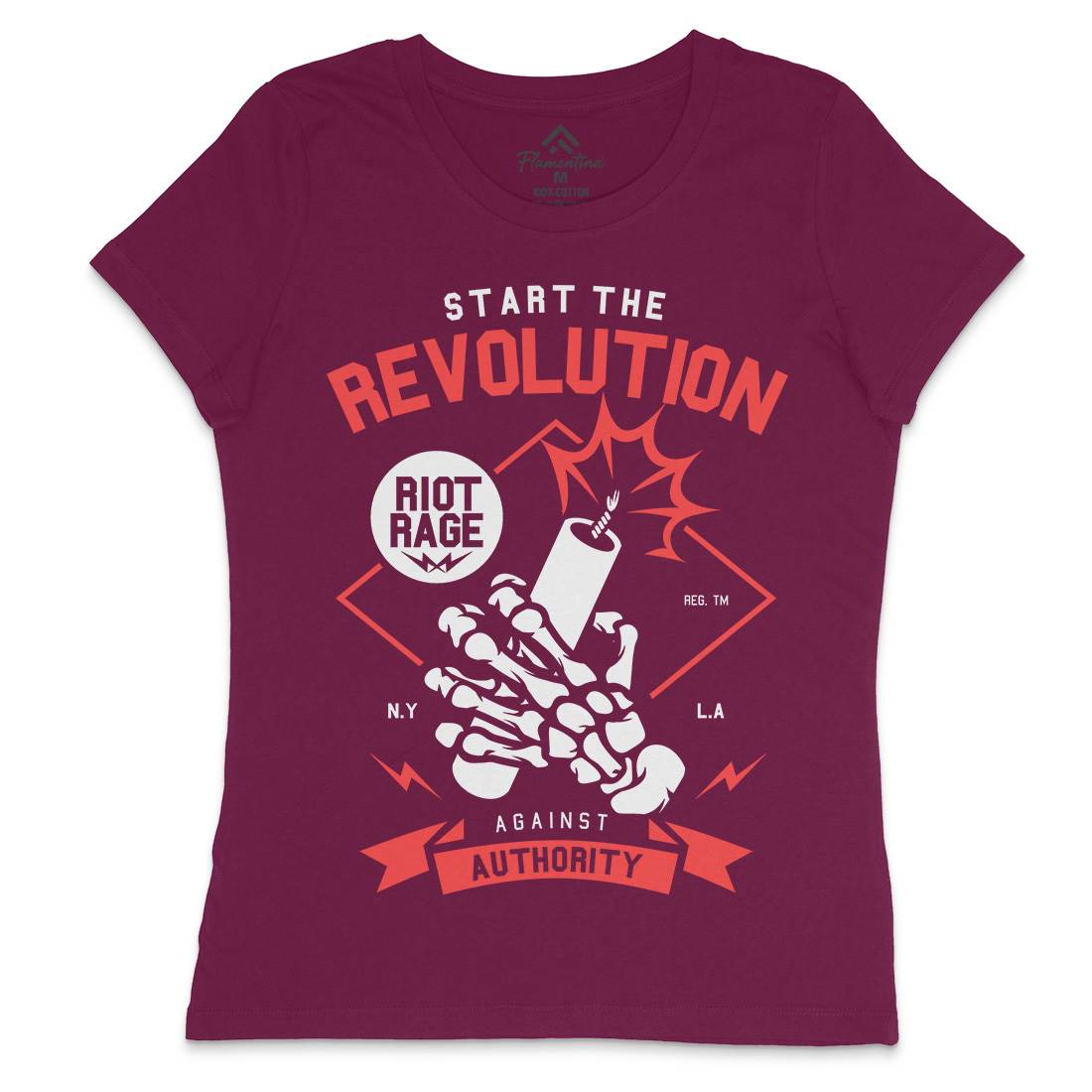 Start The Revolution Womens Crew Neck T-Shirt Peace A283