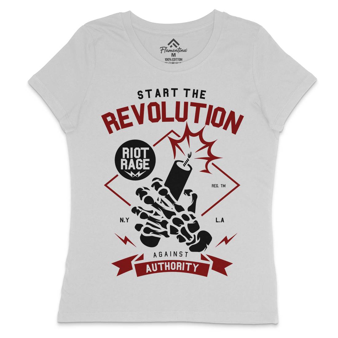 Start The Revolution Womens Crew Neck T-Shirt Peace A283