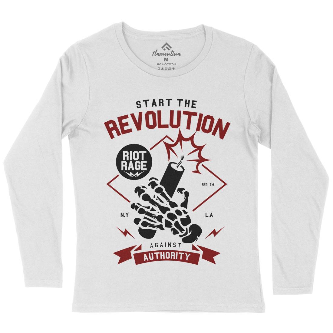 Start The Revolution Womens Long Sleeve T-Shirt Peace A283