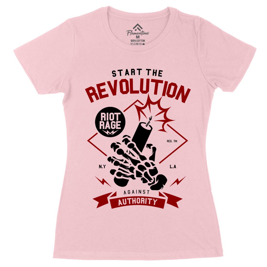 Start The Revolution Womens Organic Crew Neck T-Shirt Peace A283