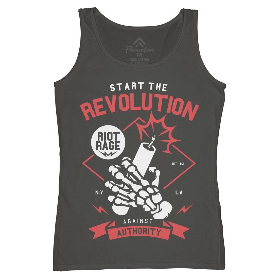 Start The Revolution Womens Organic Tank Top Vest Peace A283