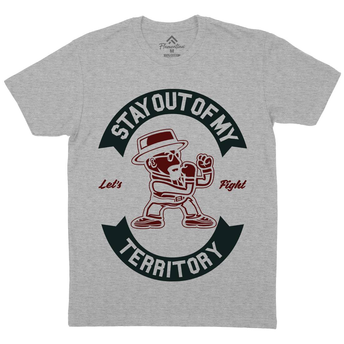 Stay Out Mens Organic Crew Neck T-Shirt Retro A284