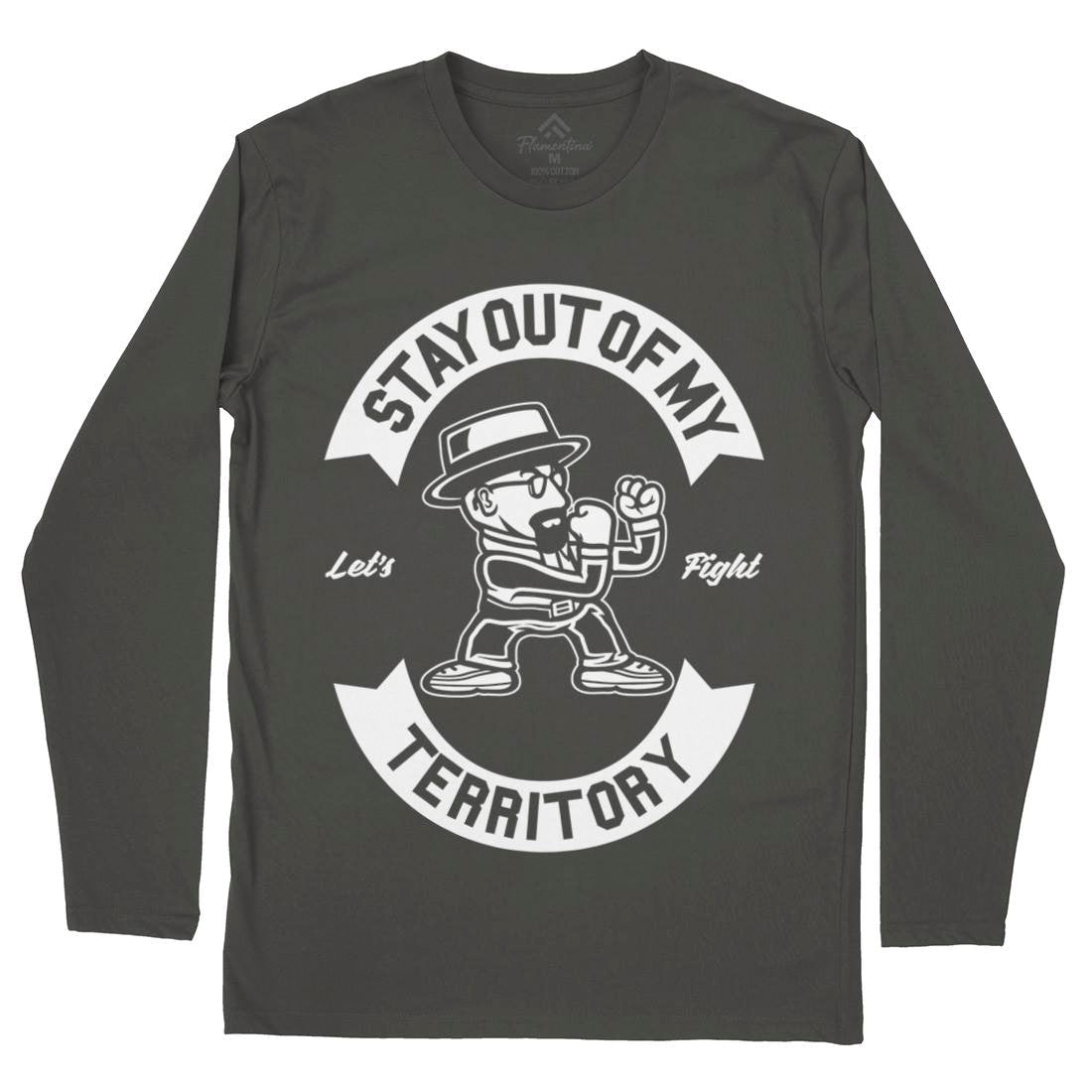 Stay Out Mens Long Sleeve T-Shirt Retro A284