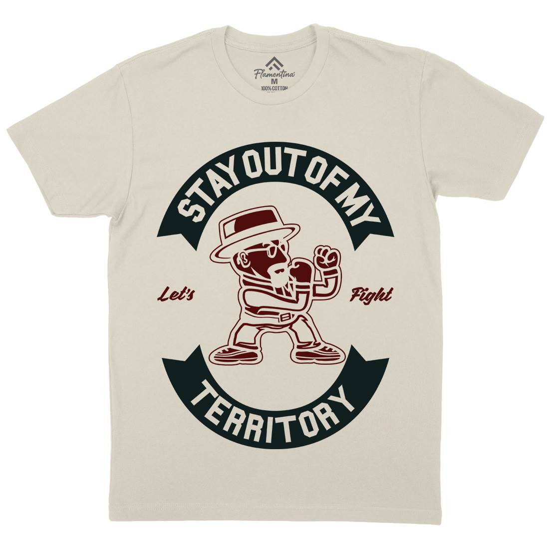 Stay Out Mens Organic Crew Neck T-Shirt Retro A284