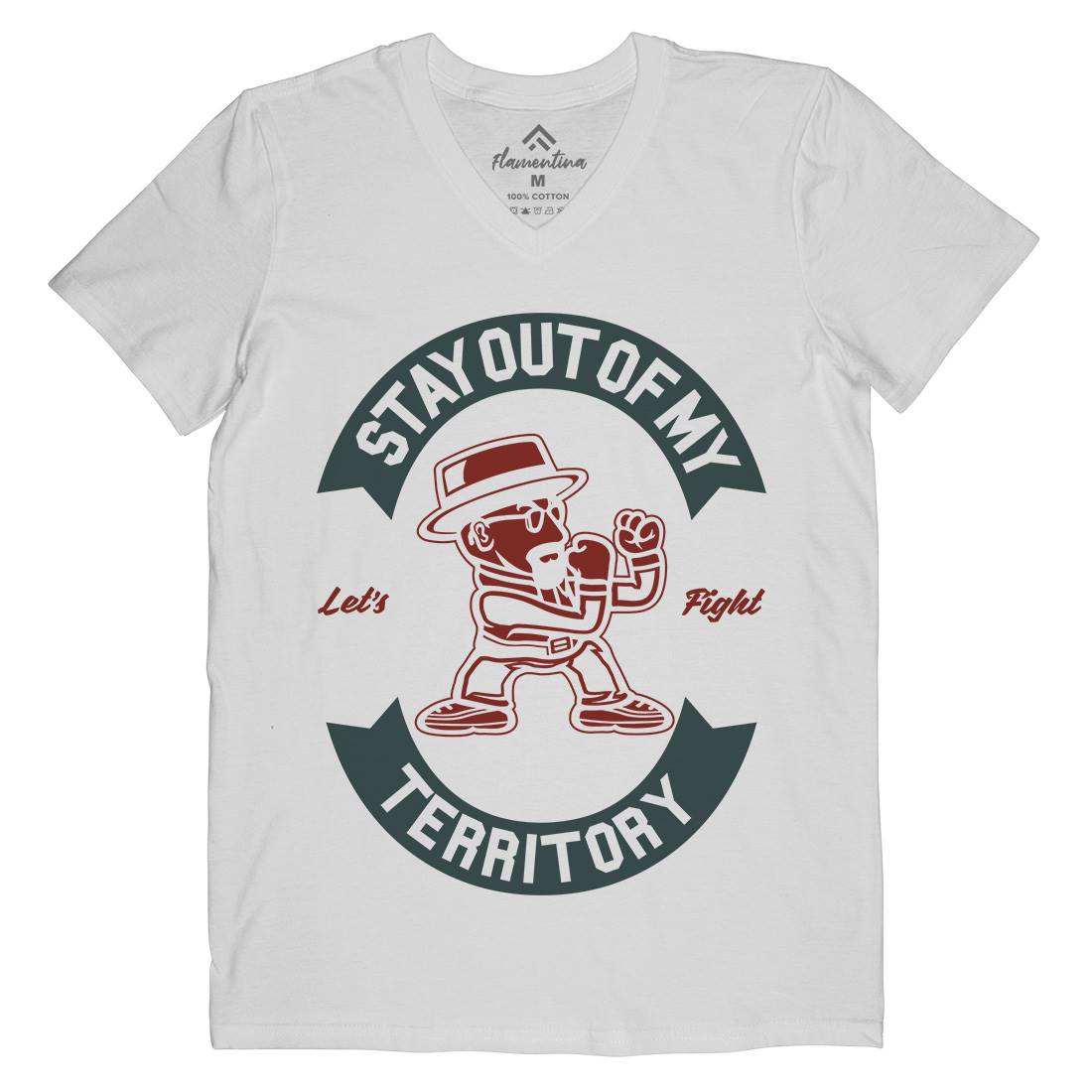 Stay Out Mens V-Neck T-Shirt Retro A284