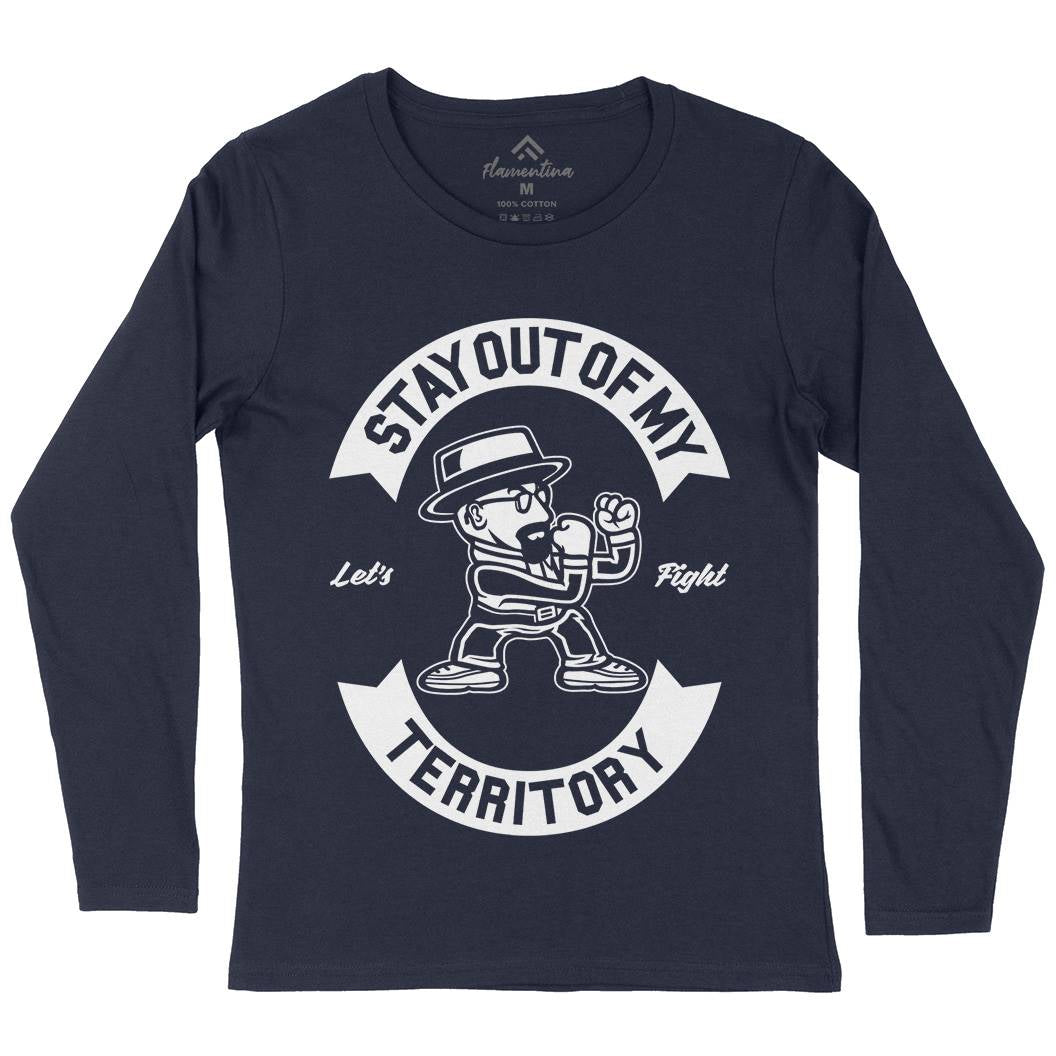 Stay Out Womens Long Sleeve T-Shirt Retro A284