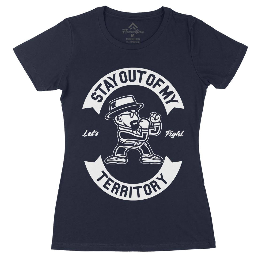 Stay Out Womens Organic Crew Neck T-Shirt Retro A284