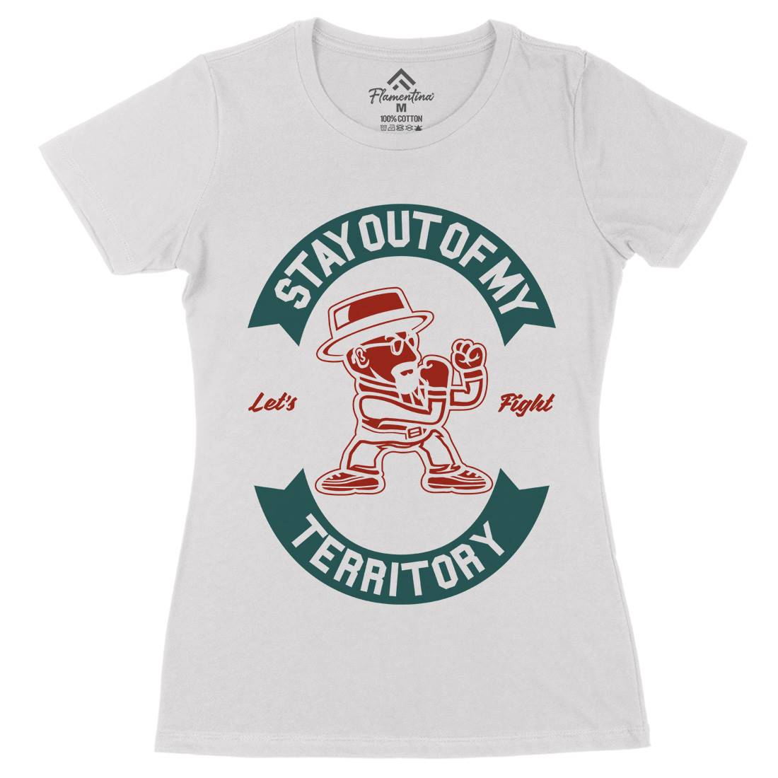 Stay Out Womens Organic Crew Neck T-Shirt Retro A284