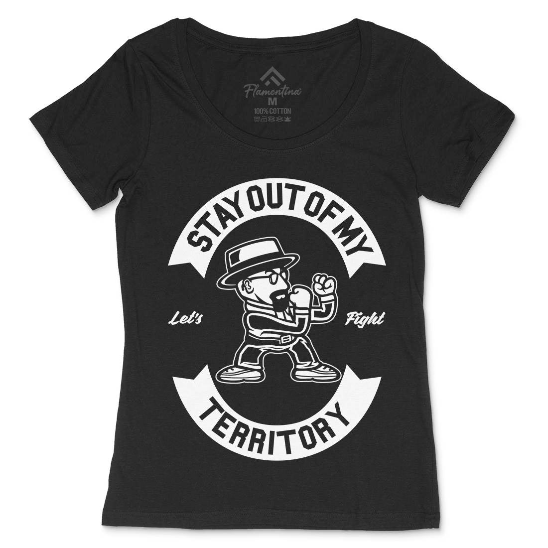 Stay Out Womens Scoop Neck T-Shirt Retro A284