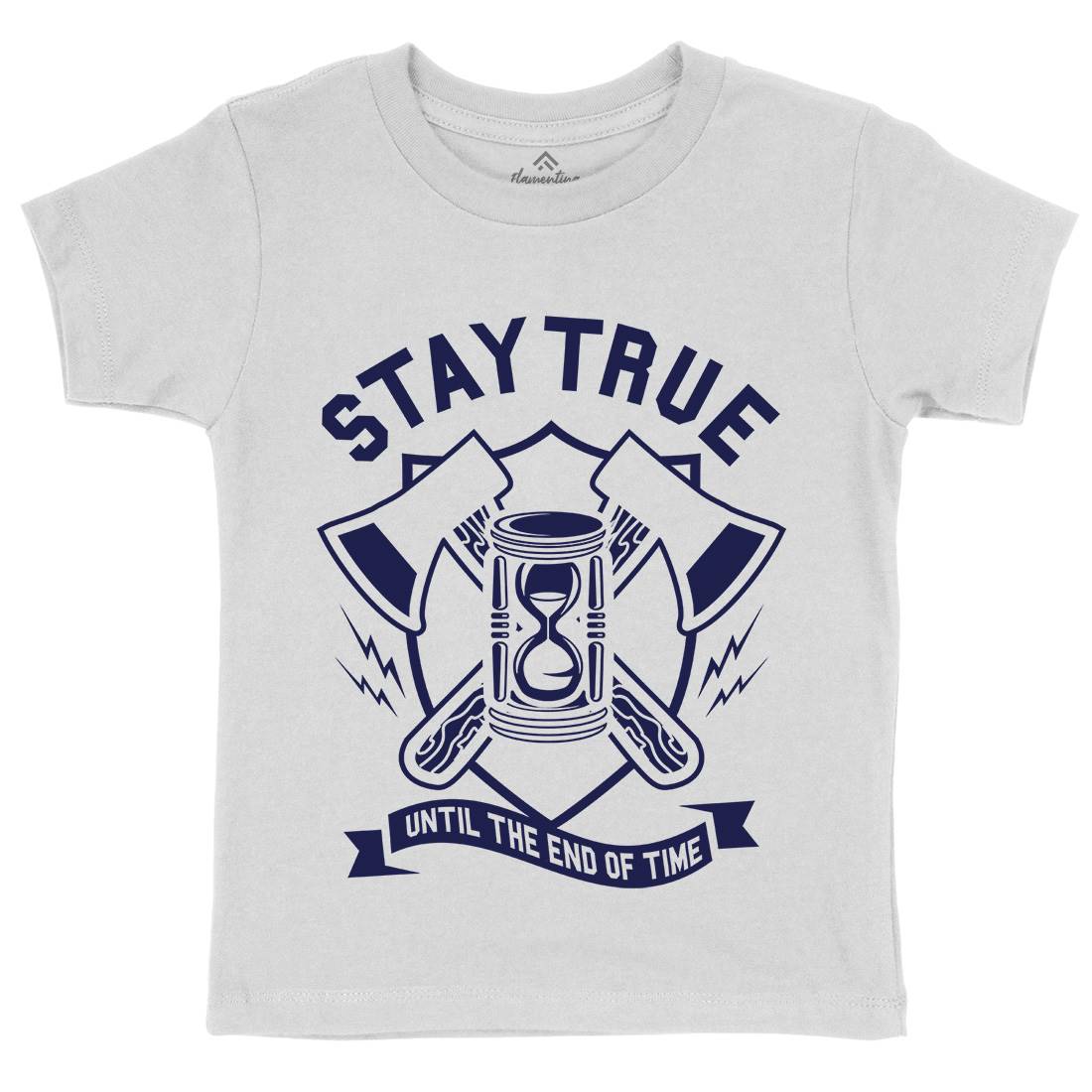 Stay True Kids Organic Crew Neck T-Shirt Quotes A285