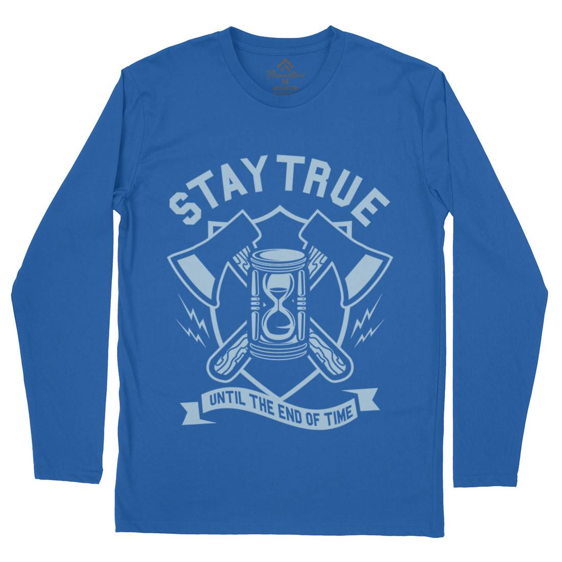 Stay True Mens Long Sleeve T-Shirt Quotes A285