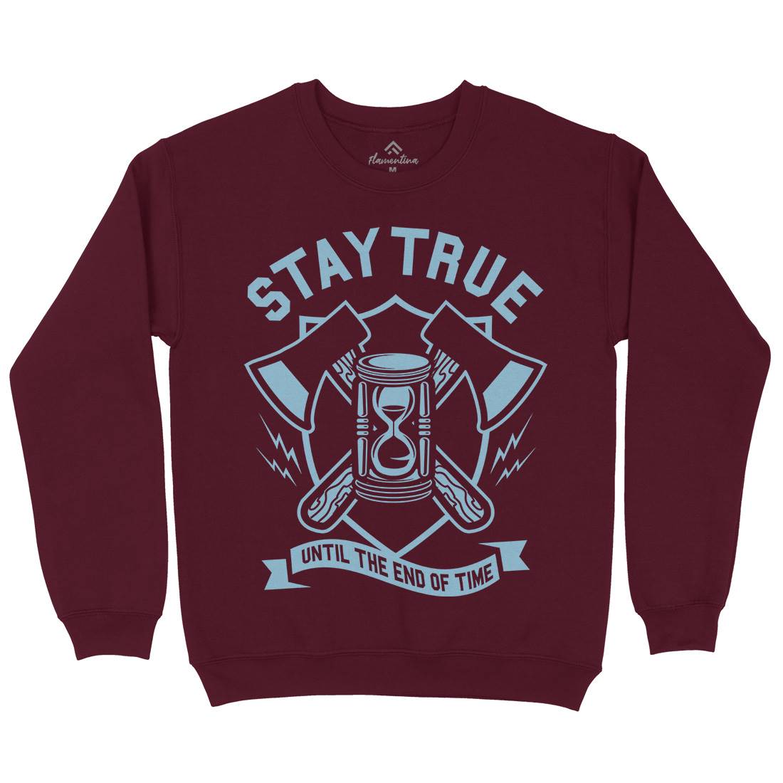 Stay True Mens Crew Neck Sweatshirt Quotes A285